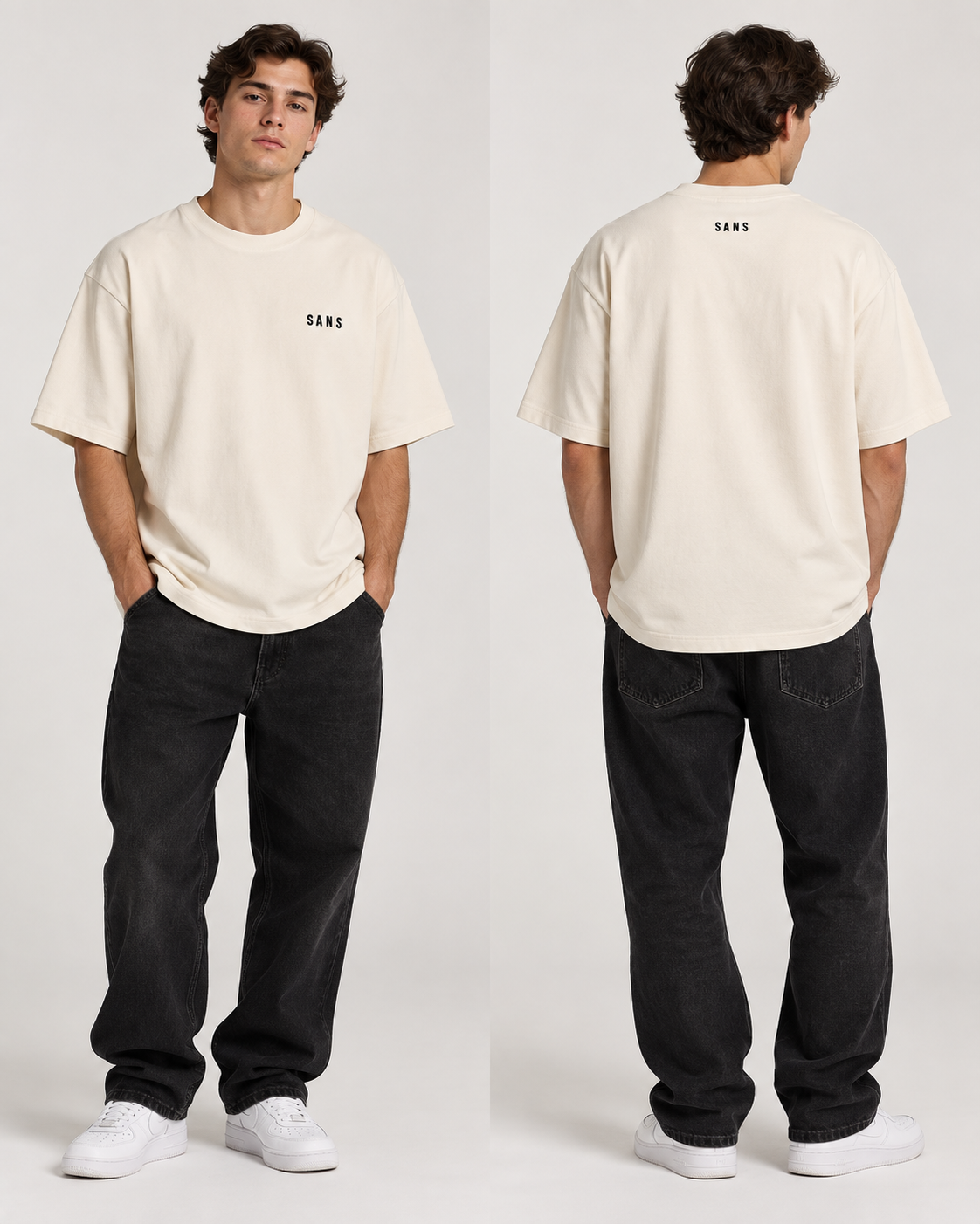 Model v oblečení SANS